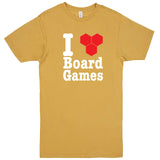  "I Love Board Games" men's t-shirt Vintage Mustard