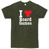  "I Love Board Games" men's t-shirt Vintage Olive
