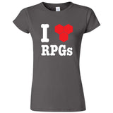  "I Love RPGs" women's t-shirt Charcoal