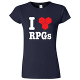  "I Love RPGs" women's t-shirt Navy Blue