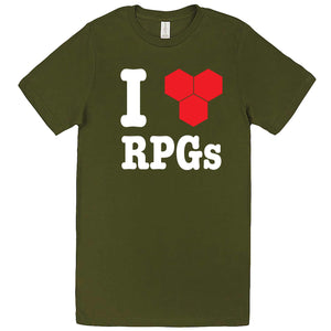  "I Love RPGs" men's t-shirt Army Green