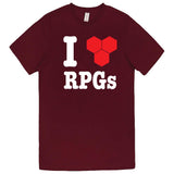  "I Love RPGs" men's t-shirt Burgundy