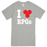  "I Love RPGs" men's t-shirt Heather Grey