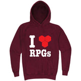  "I Love RPGs" hoodie, 3XL, Vintage Brick