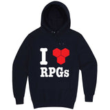  "I Love RPGs" hoodie, 3XL, Navy