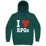  "I Love RPGs" hoodie, 3XL, Teal