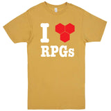  "I Love RPGs" men's t-shirt Vintage Mustard