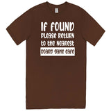  "If Found, Please Return to the Nearest Board Game Café" men's t-shirt Chestnut