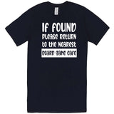  "If Found, Please Return to the Nearest Board Game Café" men's t-shirt Navy