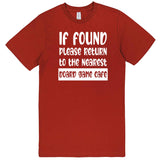  "If Found, Please Return to the Nearest Board Game Café" men's t-shirt Paprika