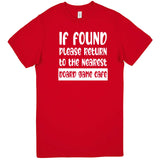  "If Found, Please Return to the Nearest Board Game Café" men's t-shirt Red
