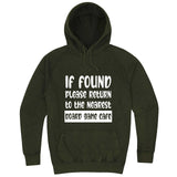  "If Found, Please Return to the Nearest Board Game Café" hoodie, 3XL, Vintage Olive