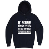  "If Found, Please Return to the Nearest Board Game Café" hoodie, 3XL, Navy