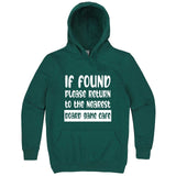  "If Found, Please Return to the Nearest Board Game Café" hoodie, 3XL, Teal