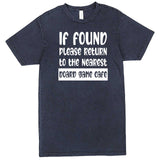  "If Found, Please Return to the Nearest Board Game Café" men's t-shirt Vintage Denim