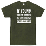  "If Found, Please Return to the Nearest Board Game Café" men's t-shirt Vintage Olive