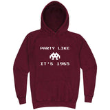  "Party Like It's 1985 - Space Alien" hoodie, 3XL, Vintage Brick