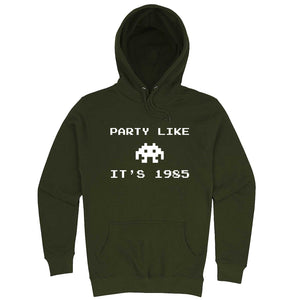 "Party Like It's 1985 - Space Alien" hoodie, 3XL, Vintage Black