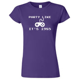  "Party Like It's 1985 - Video Games" women's t-shirt Purple