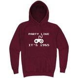  "Party Like It's 1985 - Video Games" hoodie, 3XL, Vintage Brick