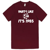  "Party Like It's 1985 - Puzzle Cube" men's t-shirt Burgundy