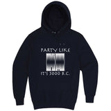 "Party Like It's 3000 B.C. - Backgammon" hoodie, 3XL, Navy