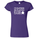  "I'd Rather Be Playing Board Games" women's t-shirt Purple