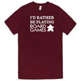  "I'd Rather Be Playing Board Games" men's t-shirt Burgundy
