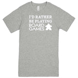  "I'd Rather Be Playing Board Games" men's t-shirt Heather Grey