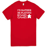  "I'd Rather Be Playing Board Games" men's t-shirt Red
