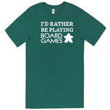  "I'd Rather Be Playing Board Games" men's t-shirt Teal