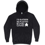  "I'd Rather Be Playing Board Games" hoodie, 3XL, Vintage Black
