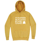  "I'd Rather Be Playing Board Games" hoodie, 3XL, Vintage Mustard