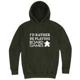  "I'd Rather Be Playing Board Games" hoodie, 3XL, Vintage Olive