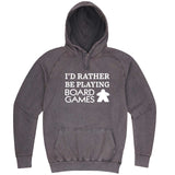  "I'd Rather Be Playing Board Games" hoodie, 3XL, Vintage Zinc