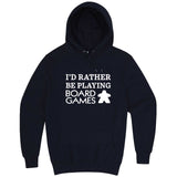  "I'd Rather Be Playing Board Games" hoodie, 3XL, Navy