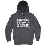  "I'd Rather Be Playing Board Games" hoodie, 3XL, Storm