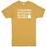  "I'd Rather Be Playing Board Games" men's t-shirt Vintage Mustard
