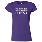  "I'd Rather Be Playing Chess" women's t-shirt Purple