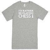  "I'd Rather Be Playing Chess" men's t-shirt Heather Grey