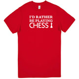  "I'd Rather Be Playing Chess" men's t-shirt Red