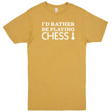  "I'd Rather Be Playing Chess" men's t-shirt Vintage Mustard