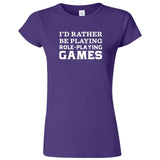  "I'd Rather Be Playing Role-Playing Games" women's t-shirt Purple