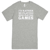  "I'd Rather Be Playing Role-Playing Games" men's t-shirt Heather Grey