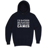  "I'd Rather Be Playing Role-Playing Games" hoodie, 3XL, Navy