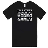  "I'd Rather Be Playing Video Games" men's t-shirt Black