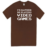  "I'd Rather Be Playing Video Games" men's t-shirt Chestnut