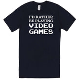  "I'd Rather Be Playing Video Games" men's t-shirt Navy