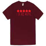  "I See Red Meeple" men's t-shirt Burgundy
