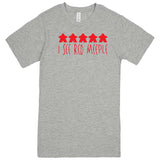  "I See Red Meeple" men's t-shirt Heather Grey
